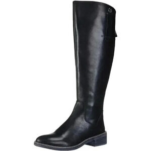 Franco Sarto Leather Knee High Boot  Tall Black Size 6.5